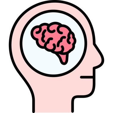 İnsan beyin anatomisi vektör çizim
