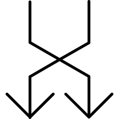 ok yönü ok simgesi ana hat biçiminde