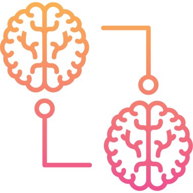 Beyin. Web simgesi basit illüstrasyon