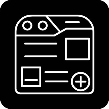 Web simgesi, vektör illüstrasyonu, teknoloji kavramı