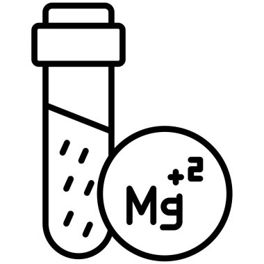 Test tübü simgesinin vektör illüstrasyonu