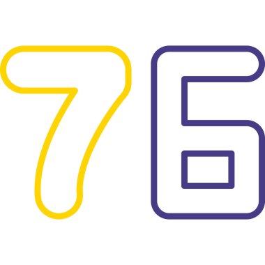 7 numaralı simge, vektör illüstrasyon tasarımı