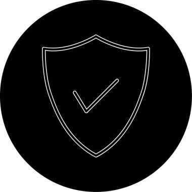 kalkan ikon vektör illüstrasyonu