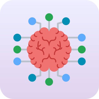 Düz biçimli yapay zeka simgesi