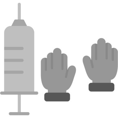 Eldiven simgesi vektör illüstrasyonu