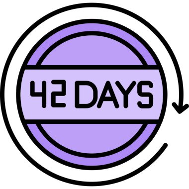 Günler kaldı. Web simgesi vektör illüstrasyonu