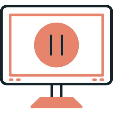 Bilgisayar. Web simgesi basit illüstrasyon