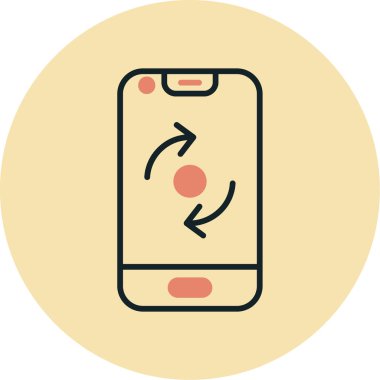 Cep telefonu. Web simgesi basit illüstrasyon