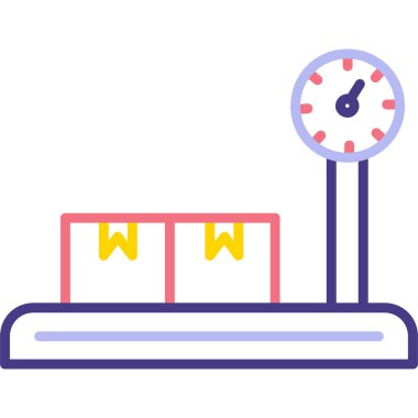 Bir mezura simgesinin vektör illüstrasyonu