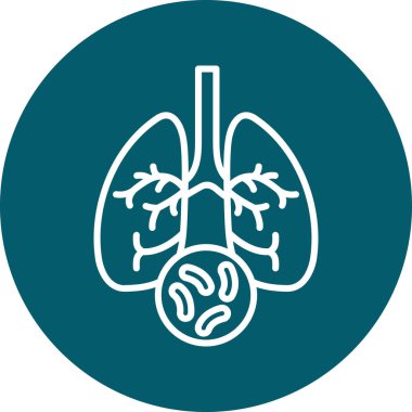 Akciğer ikonu. Basit resimleme