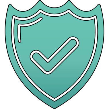 Kalkan. Web simgesi basit illüstrasyon