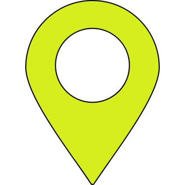 doldurulmuş konum belirleyici simgesi - taslak biçimi