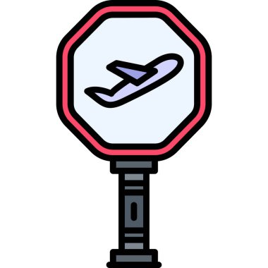 Klima ikonu. Ana hatlı klima vektör simgesi rengi düz izole