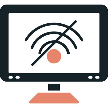 Kablosuz. Web simgesi basit illüstrasyon