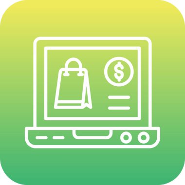 Kişisel ve ticari kullanım için alışveriş vektörü simgesi simgesi vektör çizimi..