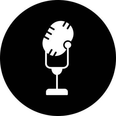 Bir mikrofon simgesinin vektör çizimi