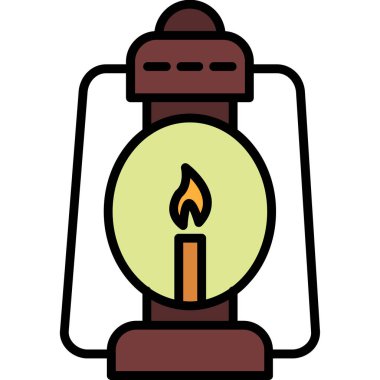 Yangın alarm simgesi renk ana hatları vektörü