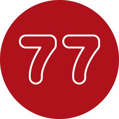 777 simge vektör illüstrasyonu