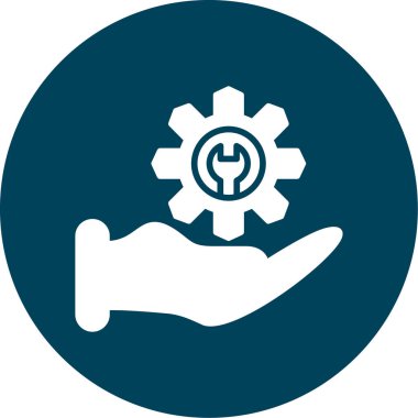 geliştirme servisi vektör bicolor simgesi. resim biçimi bir daire içinde düz ikonik semboldür, kobalt renkleri ve beyaz renkler, beyaz arkaplan.