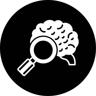 Beyin simgesi, vektör illüstrasyonu