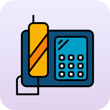 beyaz arkaplanda izole edilmiş renkli cep telefonu simgesi. Cep telefonu. Renkli tasarım. vektör illüstrasyonu