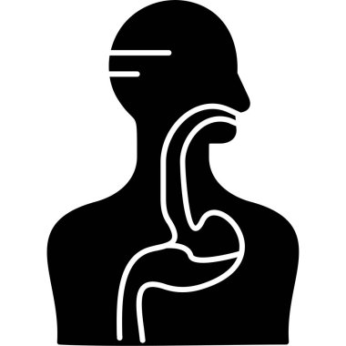 İnsan organı vektör simgesi, katı biçim