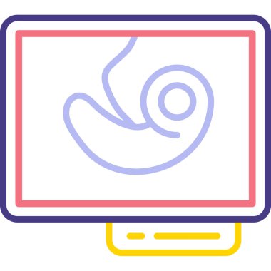 Bilgisayar faresi. Basit ağ simgesi