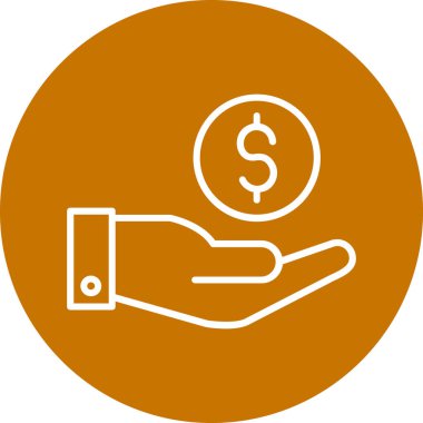 Para simgesinin vektör illüstrasyonu