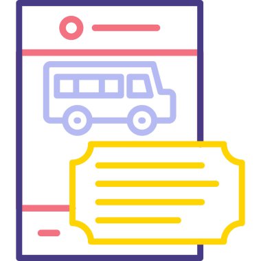 bus simgesi vektör illüstrasyonu