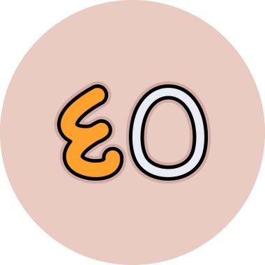 Beyaz arkaplanda e-harf