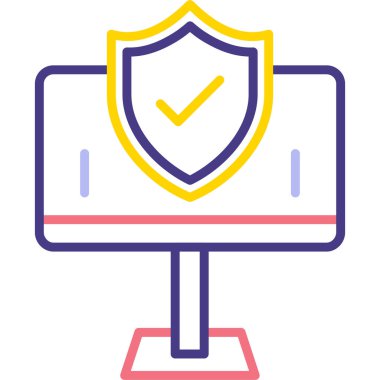 web simgesi, vektör güvenlik illüstrasyonu