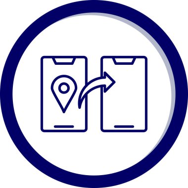 Bir harita simgesinin vektör illüstrasyonu