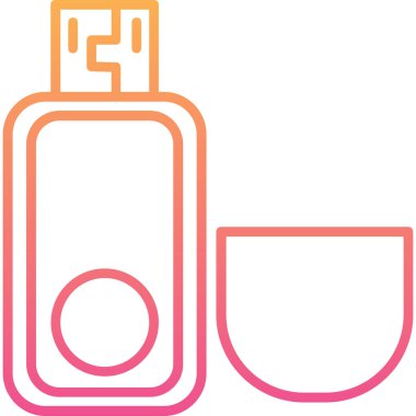 USB flaş bellek. vektör illüstrasyonu