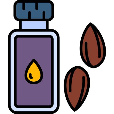 Parfüm şişesi ikonu, çizgi film tarzı.