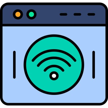 İnternet simgesi, vektör illüstrasyonu