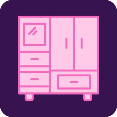 Mobilya Web simgesi basit illüstrasyon