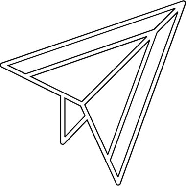 uçak simgesi, basit biçim tasarımı