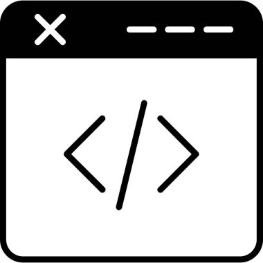 ana hat biçiminde kod kodlama geliştirme simgesi