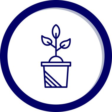 Bitki simgesinin vektör çizimi, güzel ve doğa arkaplanı