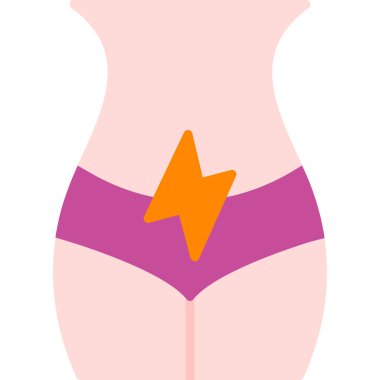 Pembe kurdeleli kadın vücudu, vektör, illüstrasyon