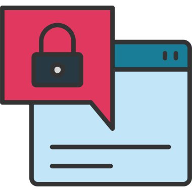 ikon vektör illüstrasyonunu kilitle