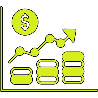 iş grafiği büyüme simgesi - özet biçimi