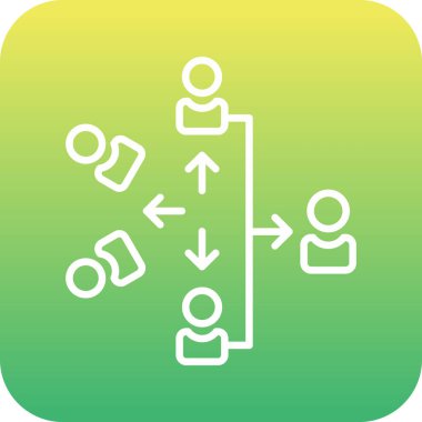 eşsiz veri paylaşım vektör çizgisi simgesi