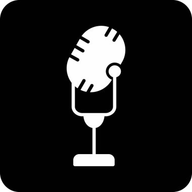 Mikrofon simgesinin illüstrasyon vektör simgesi