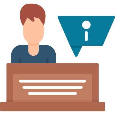 iş görüşmesinde düz simge, röportajda erkek & kadın