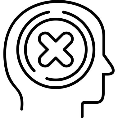 Beyin sembollü insan yüzü