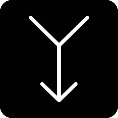 Katı biçimli ok yönü simgesi