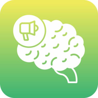 Bir beyin simgesinin vektör çizimi