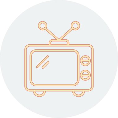 TV simgesi vektör illüstrasyonu