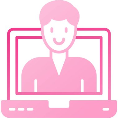 Bilgisayar. Web simgesi basit illüstrasyon